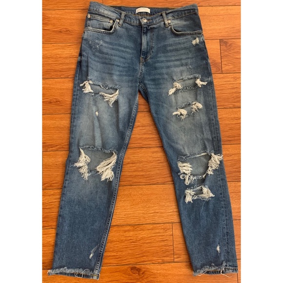 Zara Denim - Zara Distressed Boyfriend Jeans